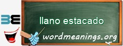 WordMeaning blackboard for llano estacado